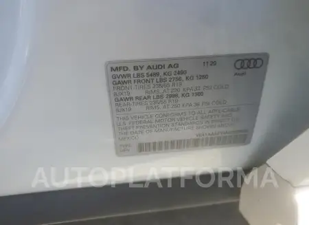 AUDI Q5 PREMIUM 2021 vin WA1AAAFY4M2029655 from auto auction Copart