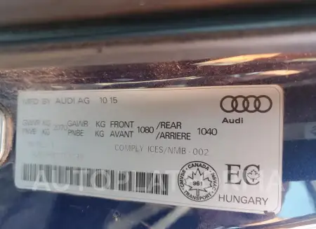 AUDI A3 PREMIUM 2016 vin WAUE8GFF0G1048439 from auto auction Copart