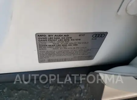 AUDI Q5 PREMIUM 2018 vin WA1BNAFY1J2025051 from auto auction Copart