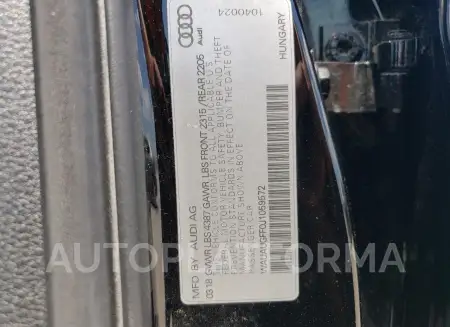 AUDI A3 PREMIUM 2018 vin WAUAUGFF0J1059572 from auto auction Copart