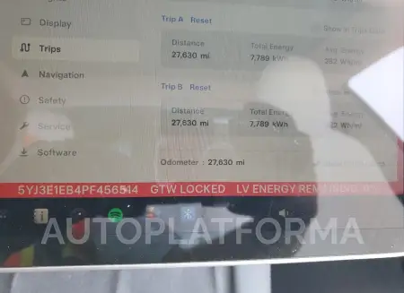 TESLA MODEL 3 2023 vin 5YJ3E1EB4PF456514 from auto auction Copart