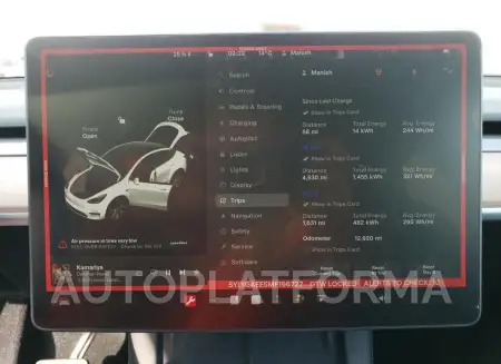 TESLA MODEL Y 2021 vin 5YJYGAEE5MF196727 from auto auction Copart