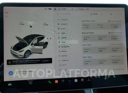 TESLA MODEL Y 2020 vin 5YJYGDEE5LF032698 from auto auction Copart