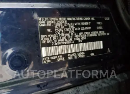 TOYOTA RAV4 XLE 2021 vin 2T3W1RFV8MW122444 from auto auction Copart