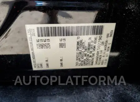 NISSAN MAXIMA SR 2023 vin 1N4AA6EV0PC502790 from auto auction Copart