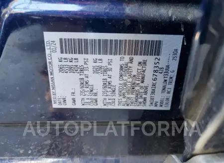 NISSAN ROGUE SV 2024 vin 5N1BT3BA1RC678352 from auto auction Copart