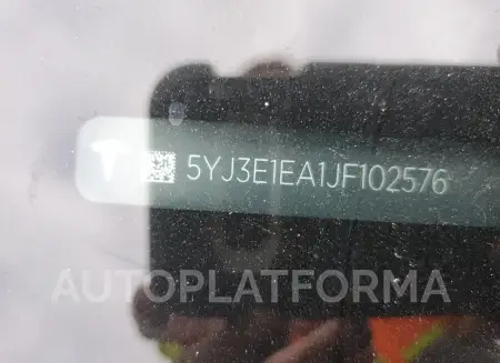 TESLA MODEL 3 2018 vin 5YJ3E1EA1JF102576 from auto auction Copart