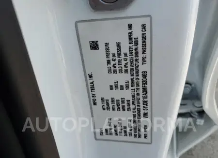 TESLA 3 2021 vin 5YJ3E1EA3MF930469 from auto auction Copart