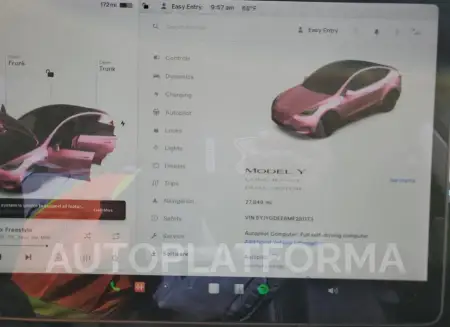 TESLA MODEL Y 2021 vin 5YJYGDEE6MF281173 from auto auction Copart