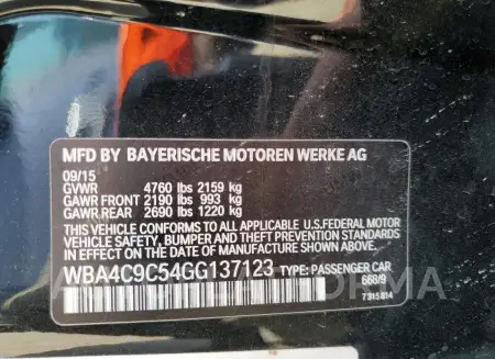 BMW 428 XI GRA 2016 vin WBA4C9C54GG137123 from auto auction Copart