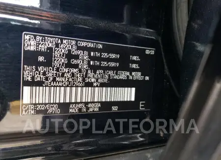 TOYOTA VENZA LE 2023 vin JTEAAAAH2PJ129661 from auto auction Copart