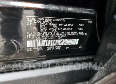 TOYOTA VENZA LE 2024 vin JTEAAAAH8RJ169682 from auto auction Copart