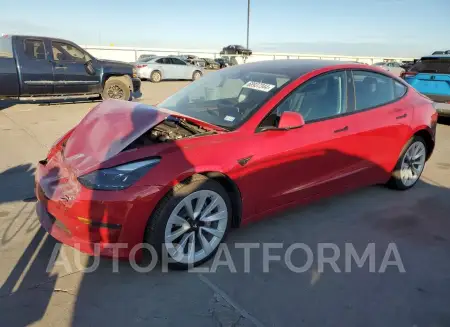 TESLA MODEL 3 2022 vin 5YJ3E1EB3NF305144 from auto auction Copart