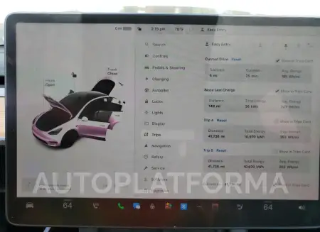 TESLA MODEL Y 2023 vin 7SAYGAEE0PF586447 from auto auction Copart