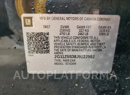 CHEVROLET IMPALA LS 2018 vin 2G11Z5S38J9122992 from auto auction Copart