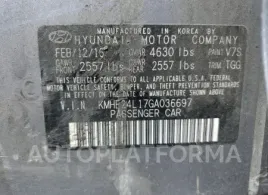 HYUNDAI SONATA HYB 2016 vin KMHE24L17GA036697 from auto auction Copart