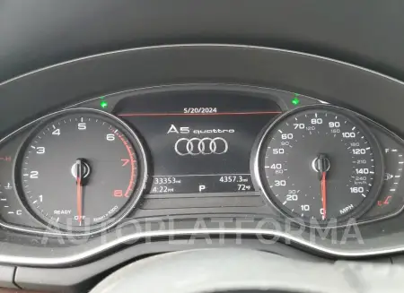 AUDI A5 PREMIUM 2019 vin WAUANCF50KA049459 from auto auction Copart