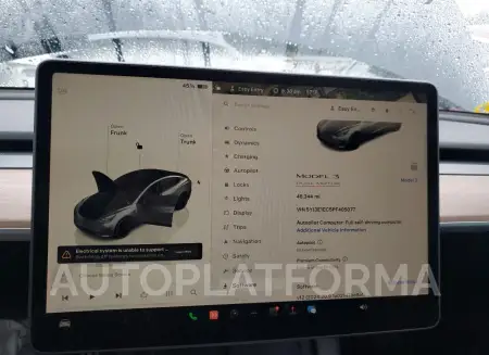 TESLA MODEL 3 2023 vin 5YJ3E1EC5PF405077 from auto auction Copart