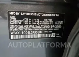 BMW X2 XDRIVE2 2020 vin WBXYJ1C04L5P50884 from auto auction Copart