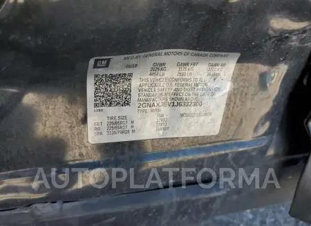 CHEVROLET EQUINOX LT 2018 vin 2GNAXJEV1J6332300 from auto auction Copart