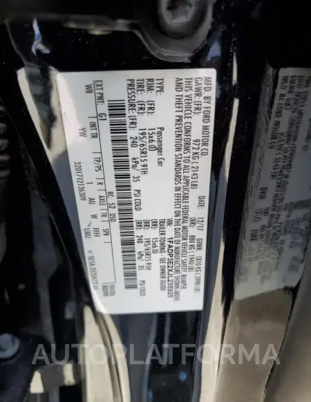 FORD FOCUS S 2018 vin 1FADP3E2XJL235925 from auto auction Copart