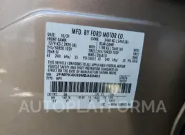 FORD EDGE TITAN 2021 vin 2FMPK4K99MBA60483 from auto auction Copart