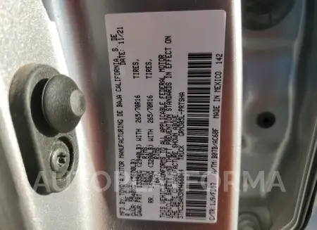 TOYOTA TACOMA DOU 2022 vin 3TMCZ5AN3NM466844 from auto auction Copart