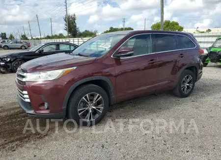 Toyota Highlander 2018 2018 vin 5TDZZRFH8JS242287 from auto auction Copart