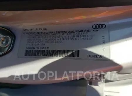 AUDI A3 PREMIUM 2015 vin WAUBFGFF5F1089916 from auto auction Copart