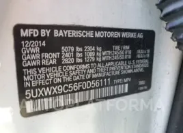 BMW X3 XDRIVE2 2015 vin 5UXWX9C56F0D56111 from auto auction Copart