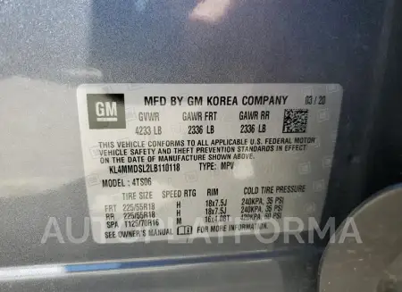 BUICK ENCORE GX 2020 vin KL4MMDSL2LB110118 from auto auction Copart