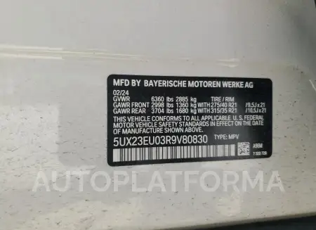 BMW X5 XDRIVE4 2024 vin 5UX23EU03R9V80830 from auto auction Copart