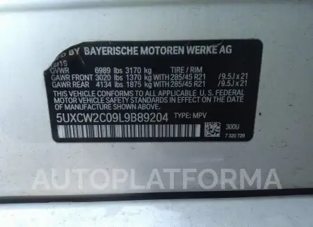 BMW X7 2020 vin 5UXCW2C09L9B89204 from auto auction Iaai