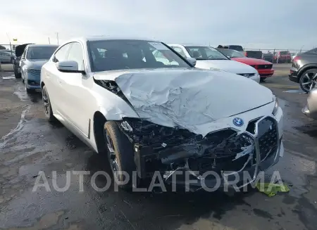 BMW I4 2023 vin WBY43AW0XPFP52137 from auto auction Iaai