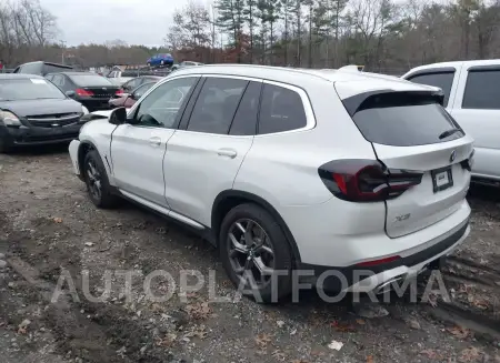 BMW X3 2022 vin 5UX53DP08N9J79352 from auto auction Iaai