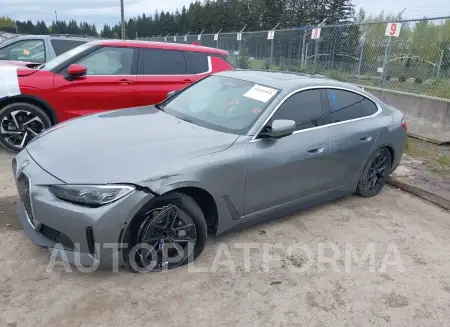 BMW I4 2022 vin WBY73AW0XNFN12290 from auto auction Iaai