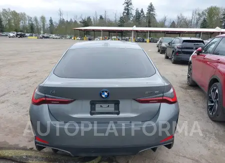 BMW I4 2022 vin WBY73AW0XNFN12290 from auto auction Iaai