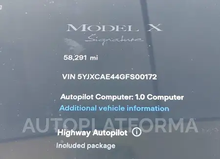 TESLA MODEL X 2016 vin 5YJXCAE44GFS00172 from auto auction Iaai