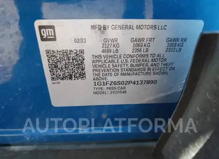 CHEVROLET BOLT EUV 2023 vin 1G1FZ6S02P4137890 from auto auction Iaai