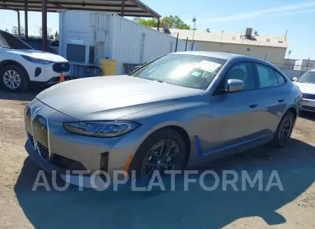 BMW I4 2023 vin WBY73AW08PFP38492 from auto auction Iaai