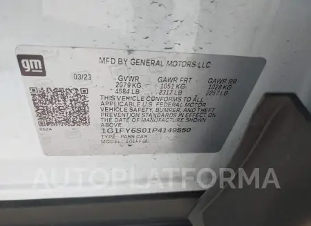 CHEVROLET BOLT EUV 2023 vin 1G1FY6S01P4149550 from auto auction Iaai