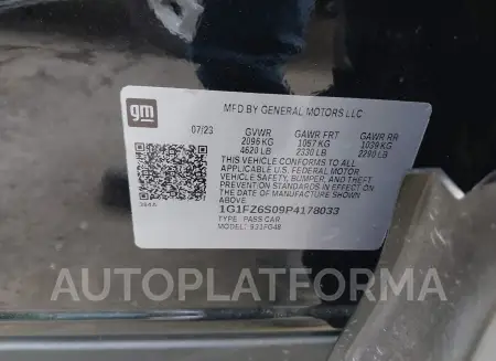 CHEVROLET BOLT EUV 2023 vin 1G1FZ6S09P4178033 from auto auction Iaai