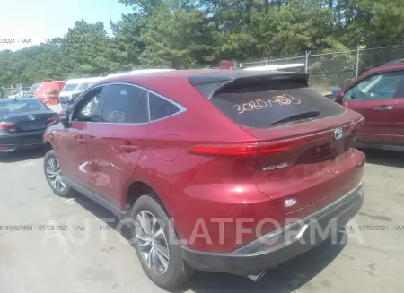 TOYOTA VENZA 2021 vin JTEAAAAH3MJ016829 from auto auction Iaai