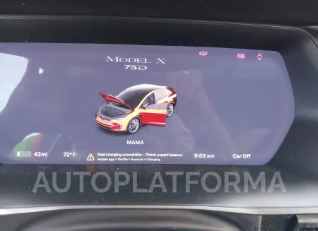 TESLA MODEL X 2018 vin 5YJXCBE29JF104419 from auto auction Iaai