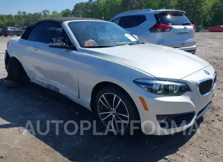 BMW 230I 2018 vin WBA2M7C57JVD51733 from auto auction Iaai