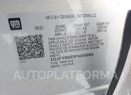 CHEVROLET BOLT EUV 2023 vin 1G1FY6S03P4165085 from auto auction Iaai