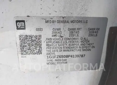 CHEVROLET BOLT EUV 2023 vin 1G1FZ6S08P4139787 from auto auction Iaai