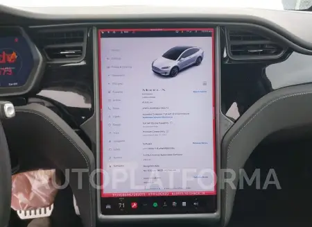 TESLA MODEL X 2020 vin 5YJXCBE44LF262073 from auto auction Iaai