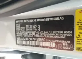 BMW X1 2015 vin WBAVM1C58FV498660 from auto auction Iaai