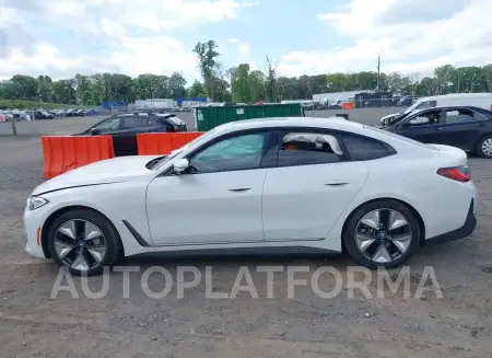 BMW I4 2023 vin WBY43AW03PFP66557 from auto auction Iaai